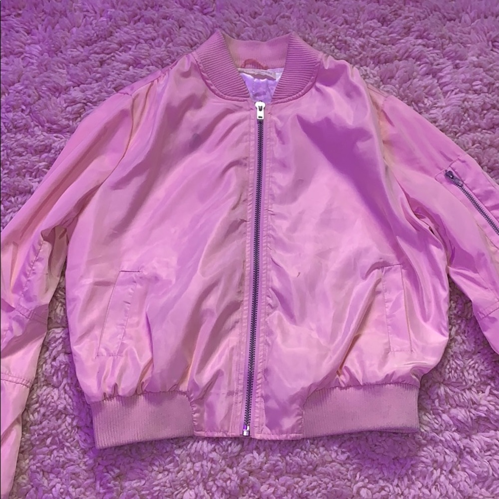 Baby Pink Bomber Jacket
